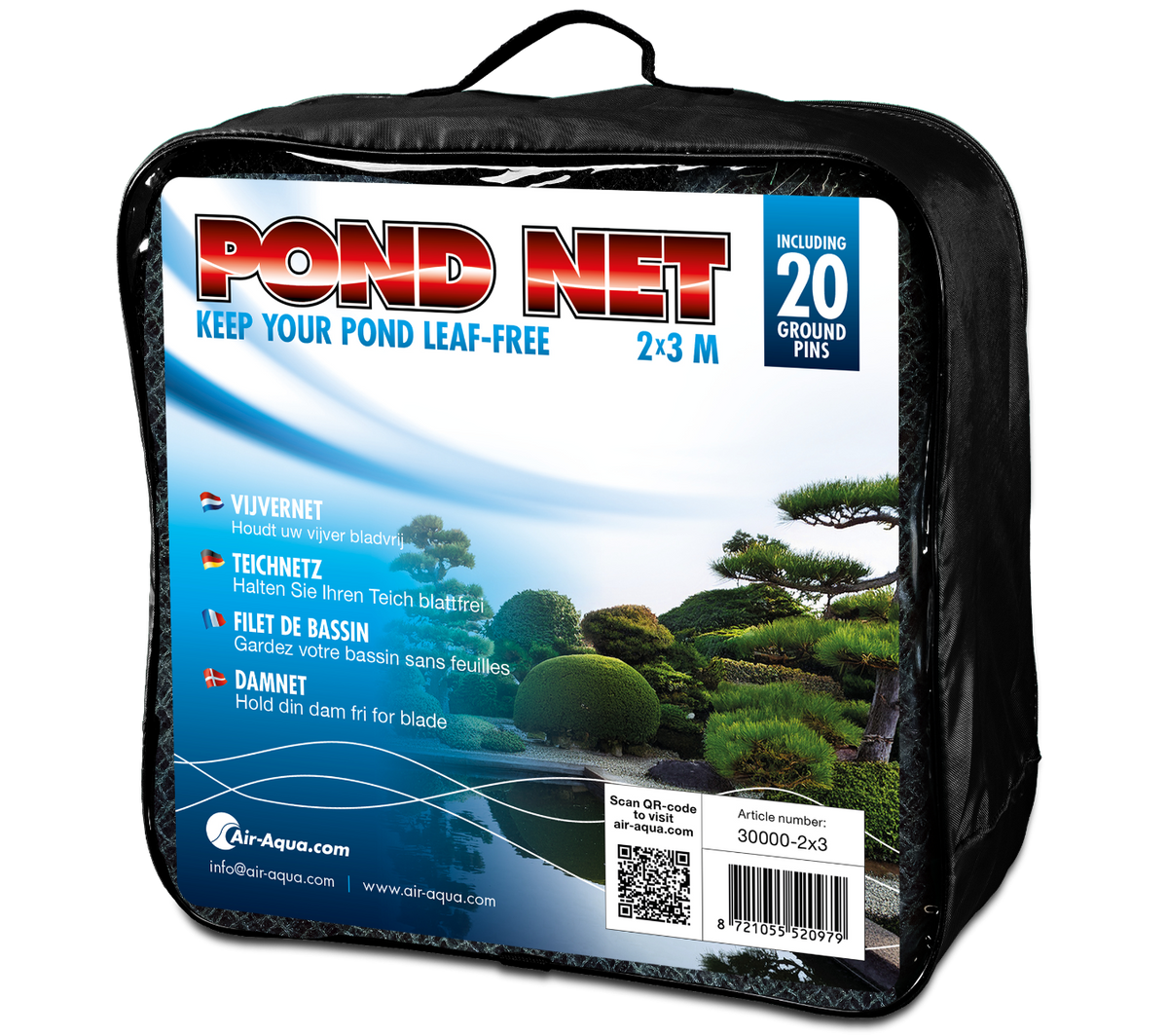 Filet de bassin 2x3m — Aquitechnics — vue 1
