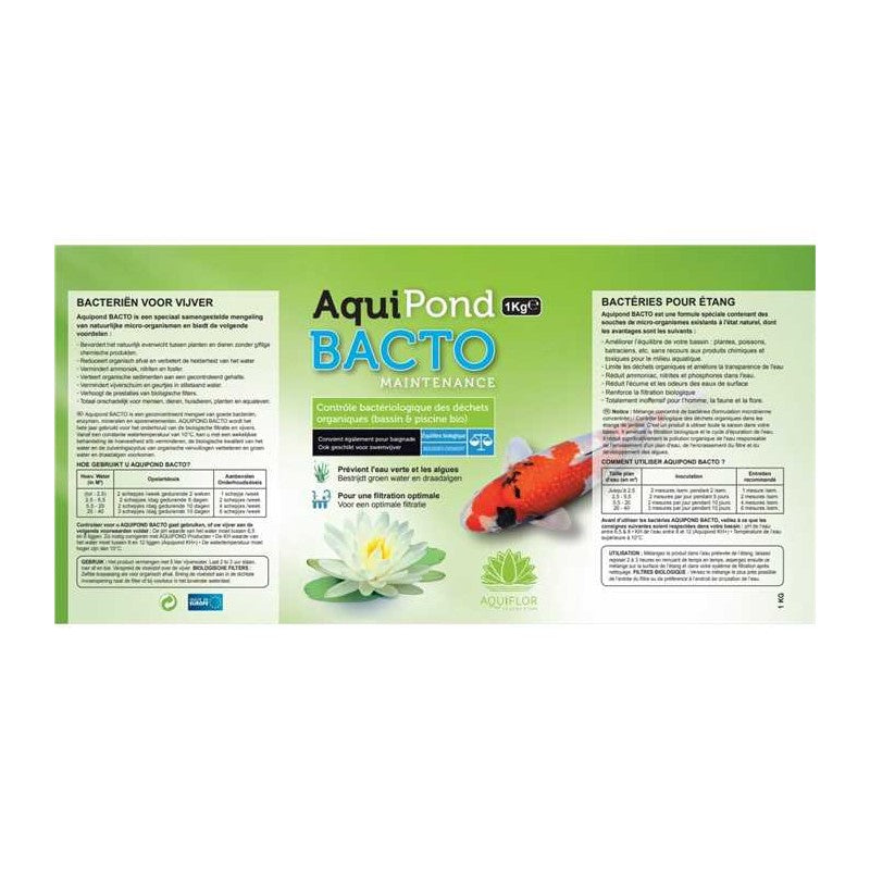 Aquipond Bacto Maintenance 0,5 kg : bactéries pour étang