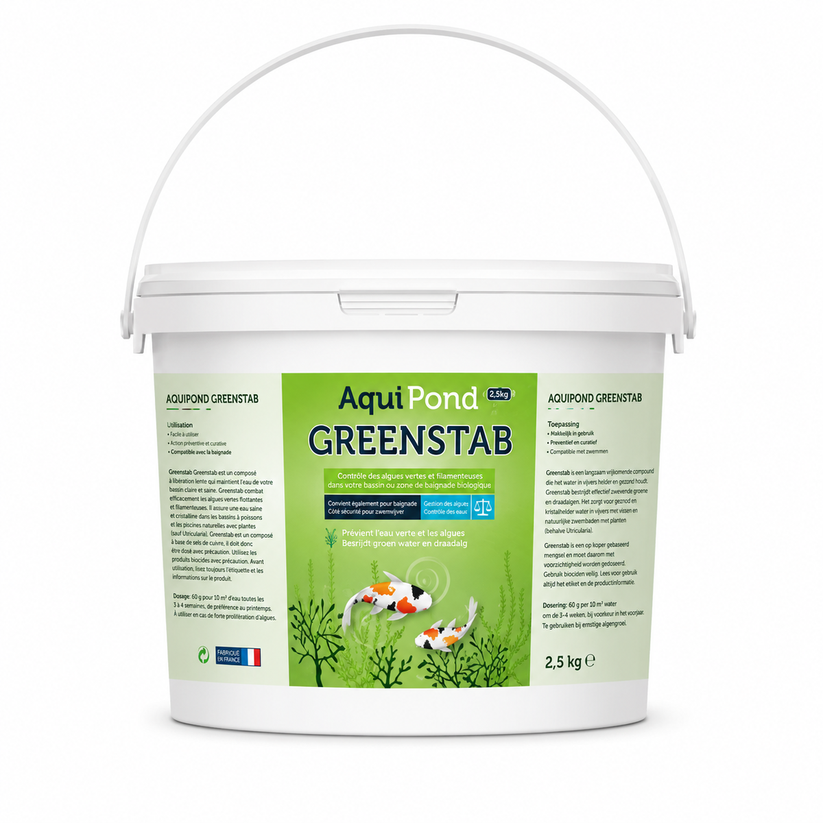 Aquipond Greenstab : équilibre de l’eau du bassin