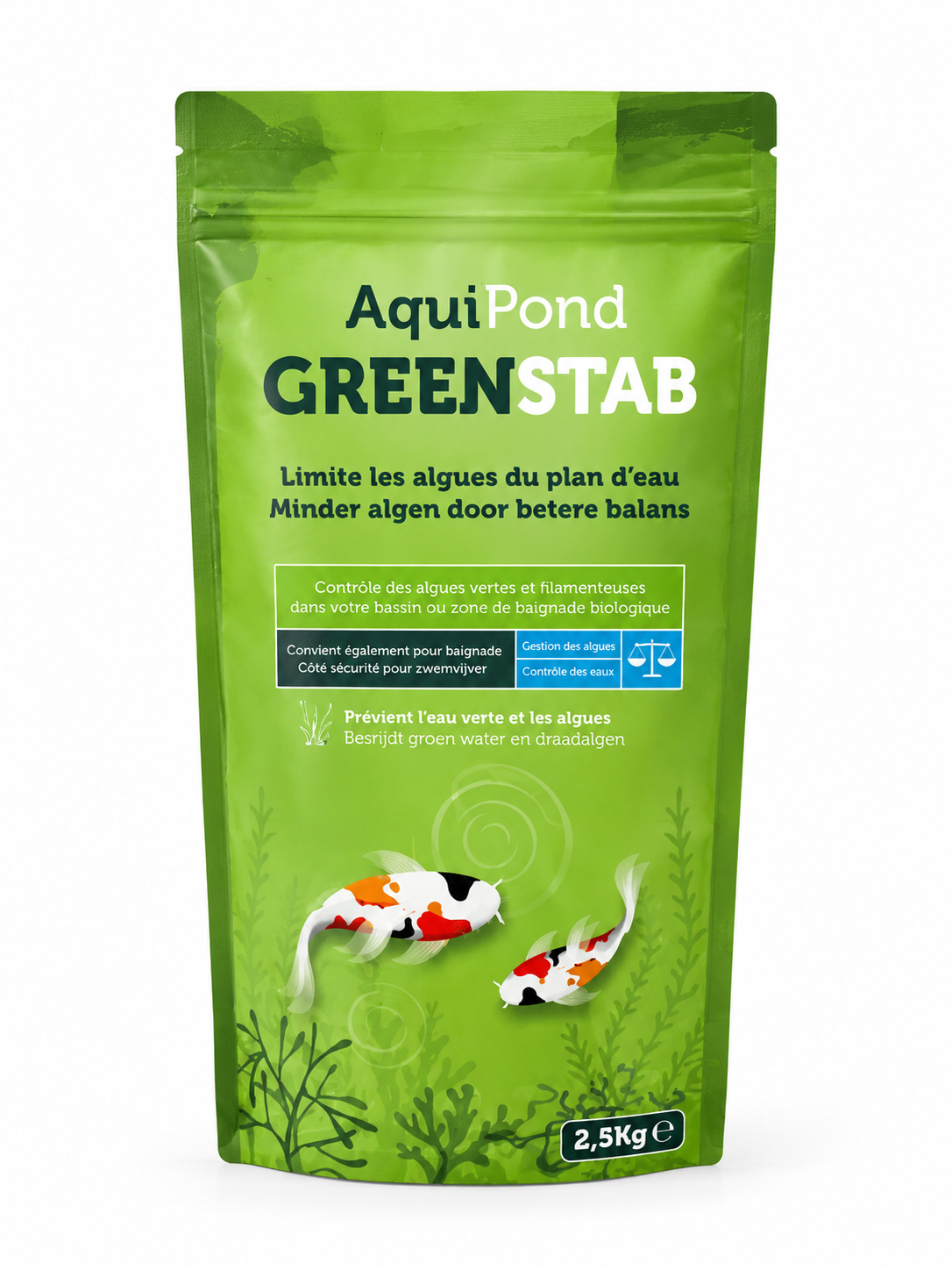 Aquipond Greenstab : équilibre de l’eau du bassin