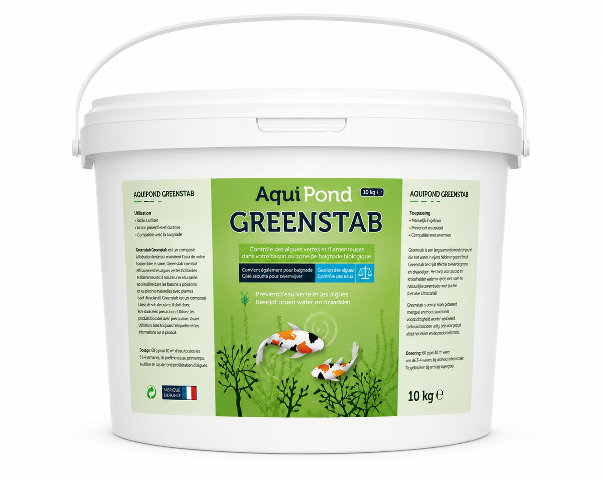 Aquipond Greenstab : équilibre de l’eau du bassin