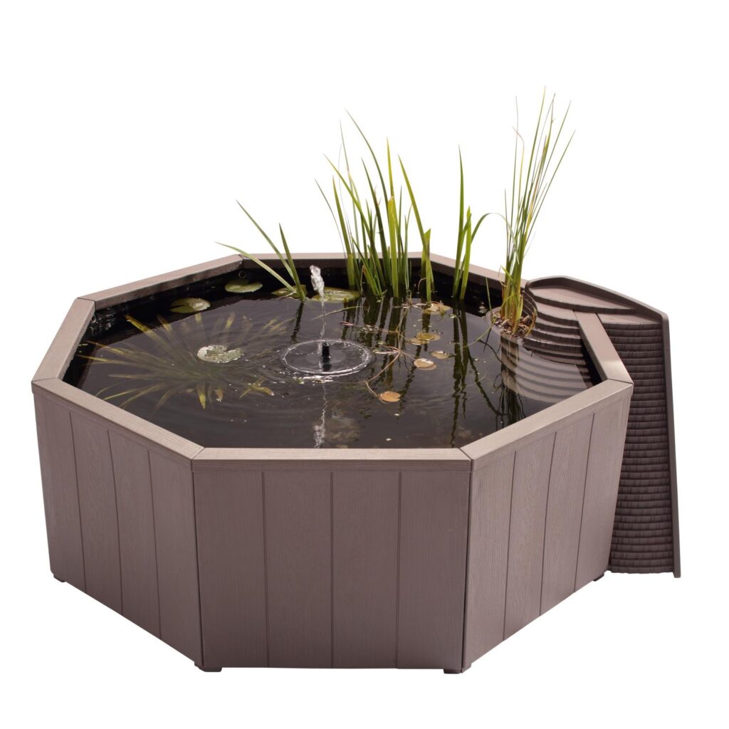 Bassin hors sol 190 L avec fontaine solaire | Aquigarden