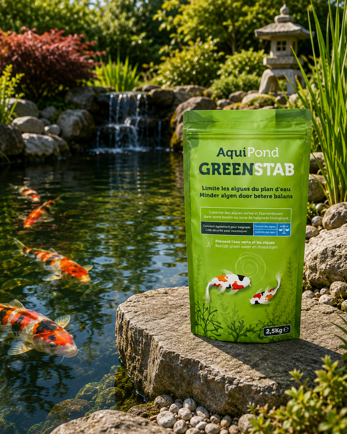 Aquipond Greenstab : équilibre de l’eau du bassin