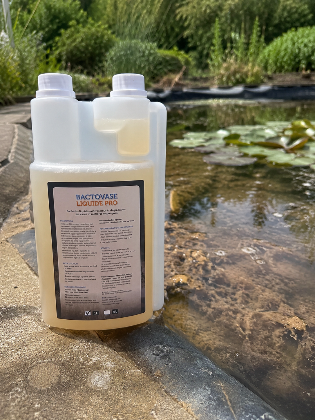 Aquipond Bactovase Liquide 5 L - Bactéries d'automne contre la vase