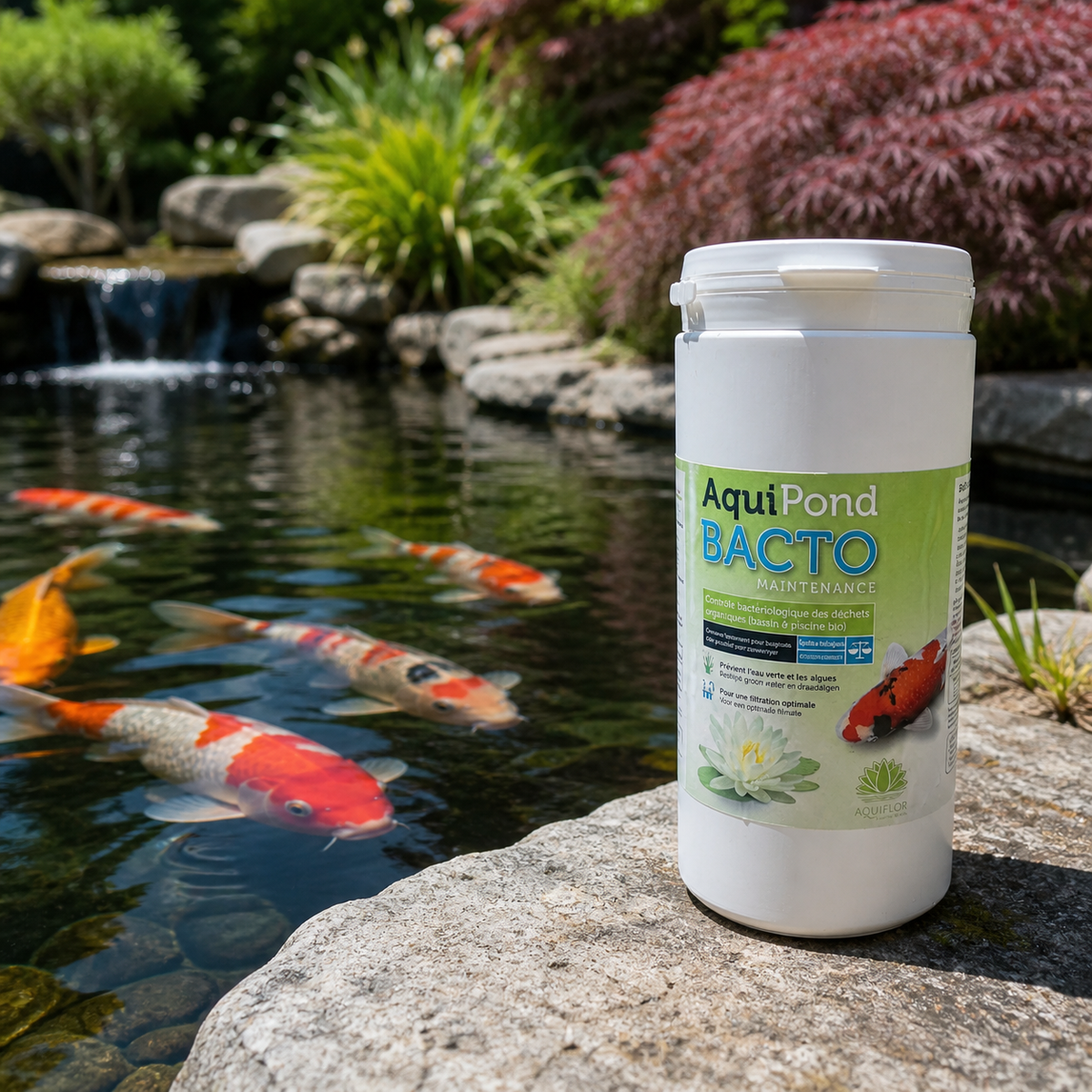 Aquipond Bacto Maintenance 1 kg pour étang, 20 m³/saison