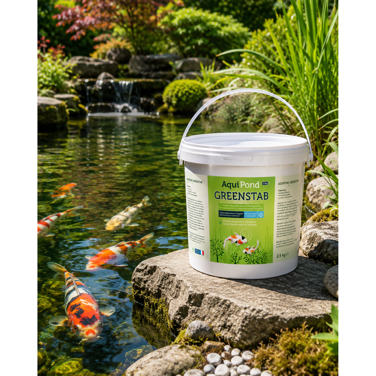 Aquipond Greenstab 2,5 kg – Minéraux naturels pour bassin, étang & piscine naturelle
