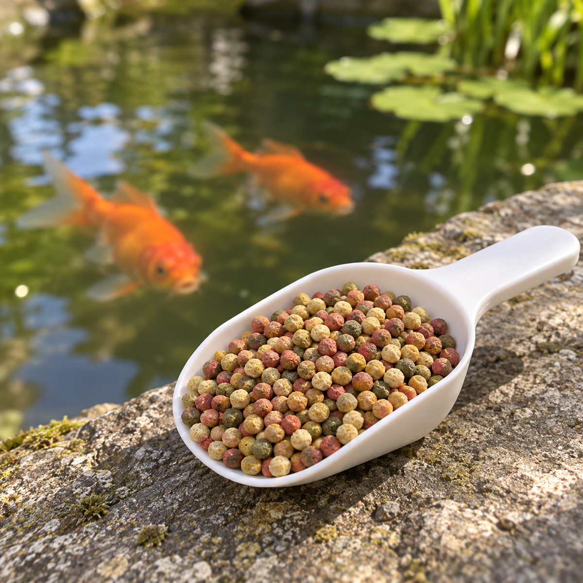 Aquifood Pond Fish Food Mix 6 mm – 900 g – Nourriture flottante poissons rouges