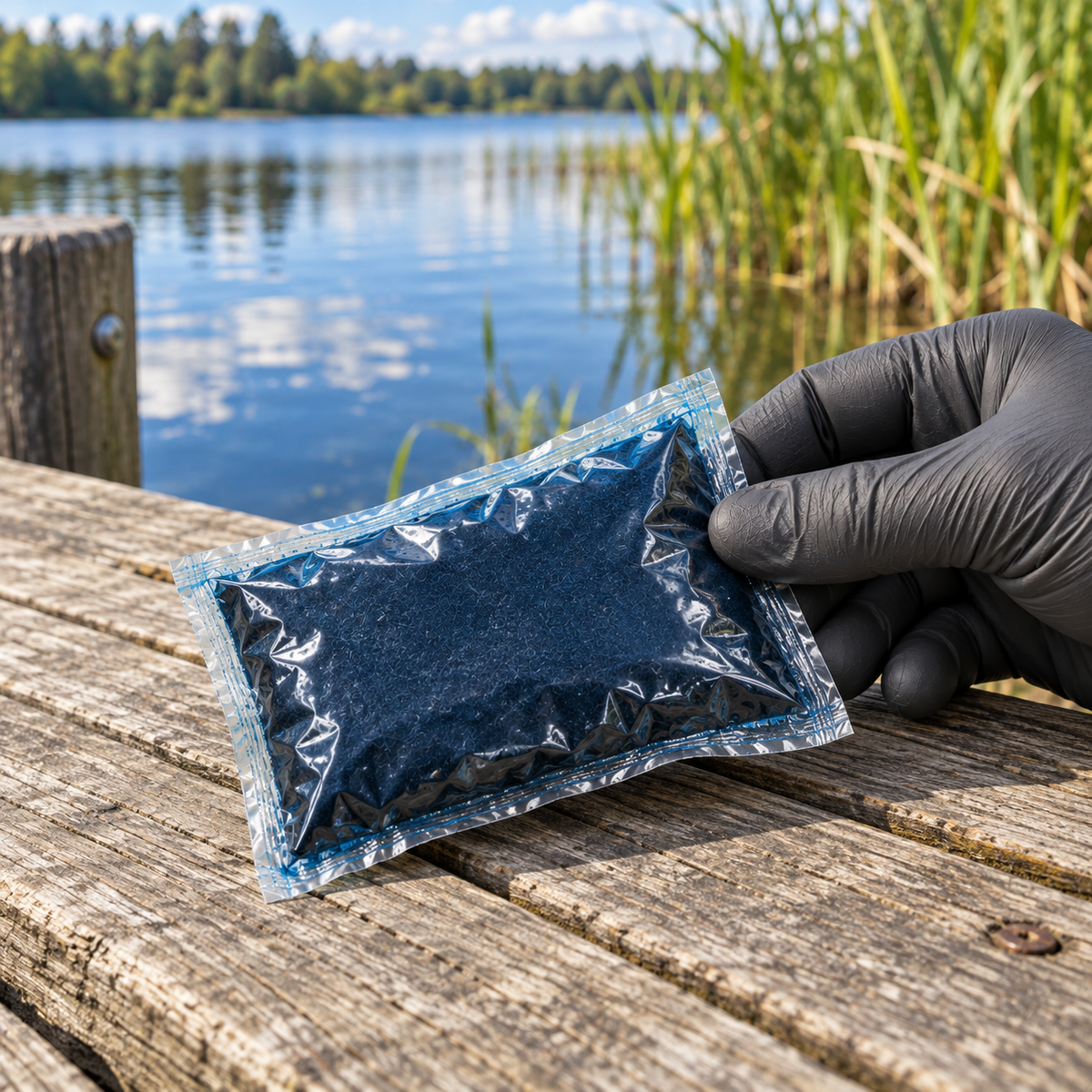 Aquipond Blue Lake 10 – 5 kg (50 sachets) – Colorant bleu pour étang naturel