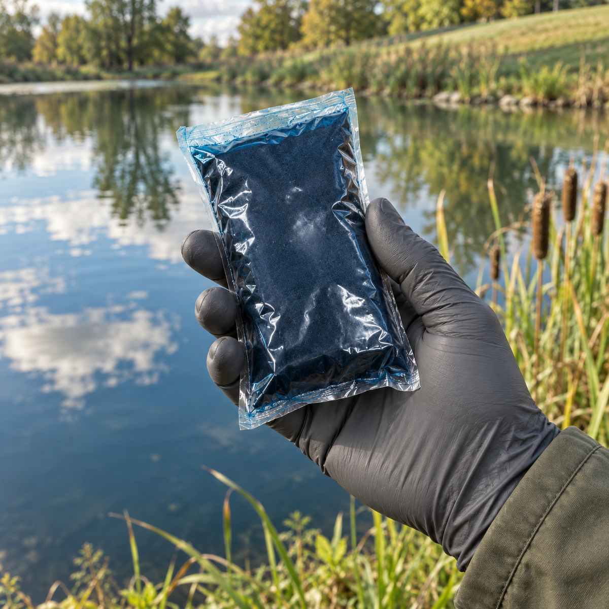 Aquipond Blue Lake 10 – 5 kg (50 sachets) – Colorant bleu pour étang naturel