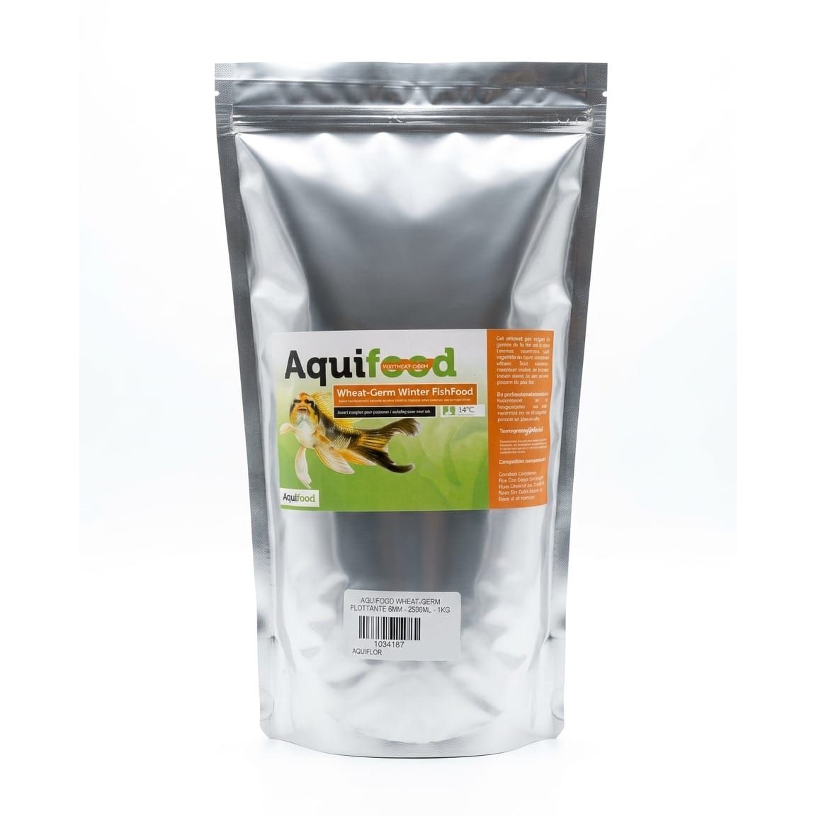 Aquifood Wheat-Germ 6 mm – 2 500 ml / 1 kg – Nourriture koïs saison fraîche