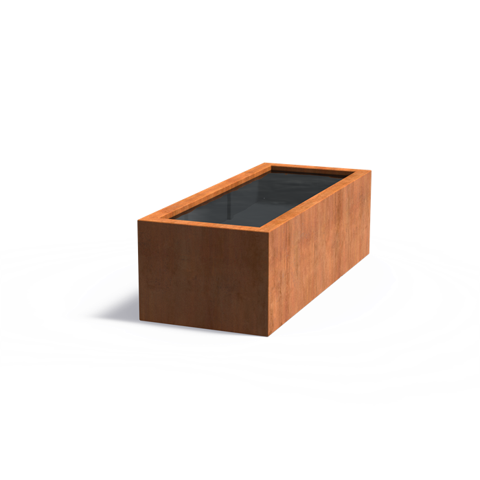 Bassin hors-sol Quadra en acier corten - Aquigarden
