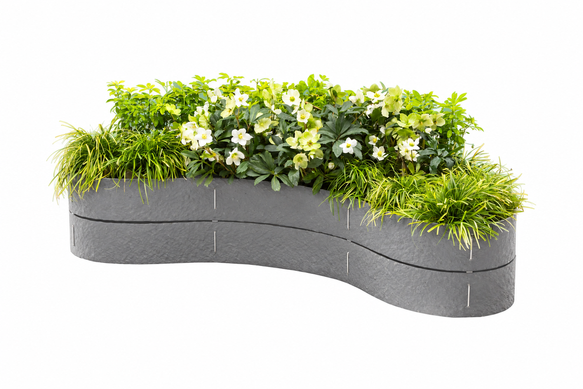Flex Garden - Jardinière modulable en plastique recyclé, 2 ou 3 niveaux - Ecoo — vue sur fond blanc