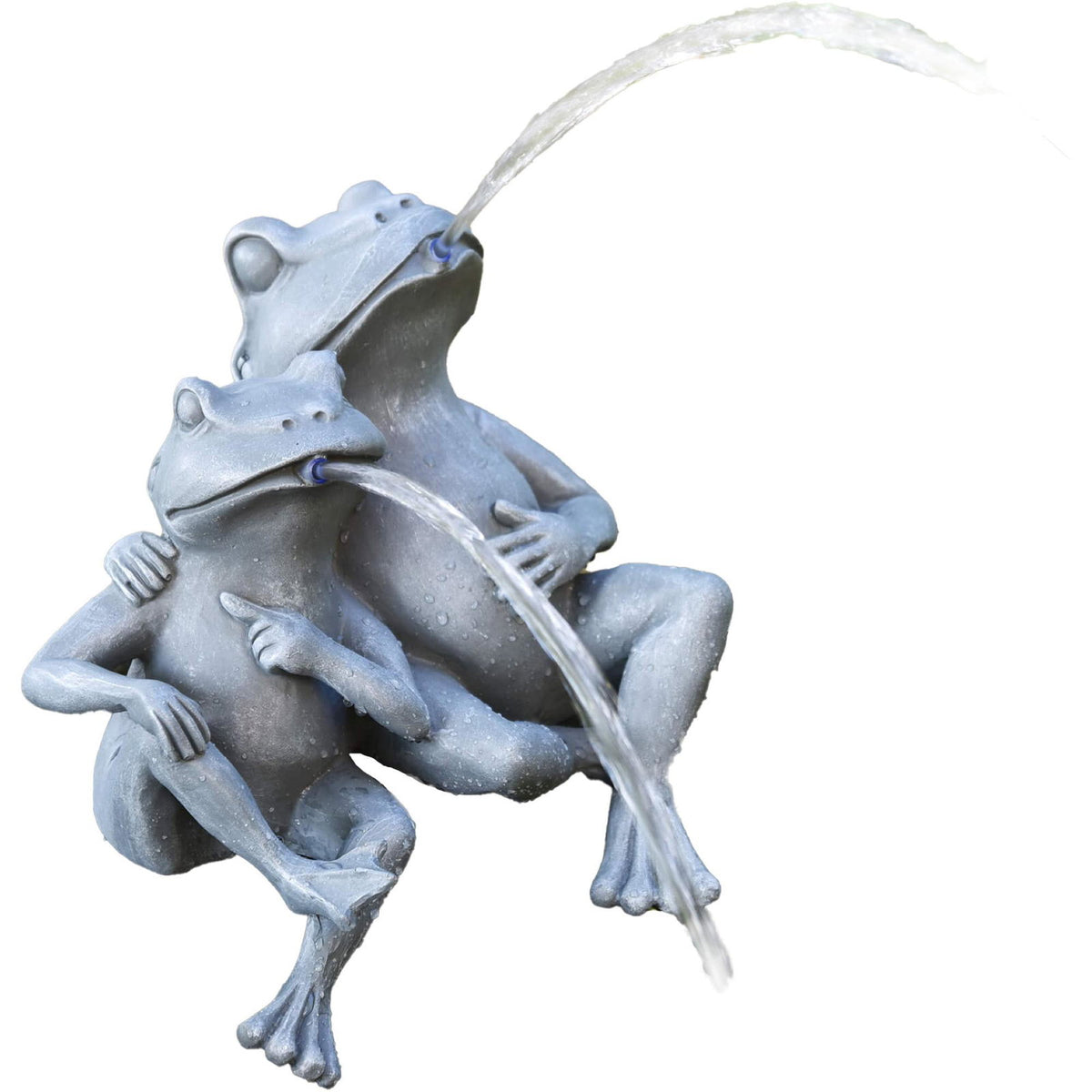 Gargouille couple de grenouilles Heissner – 28 × 18 × 30 cm