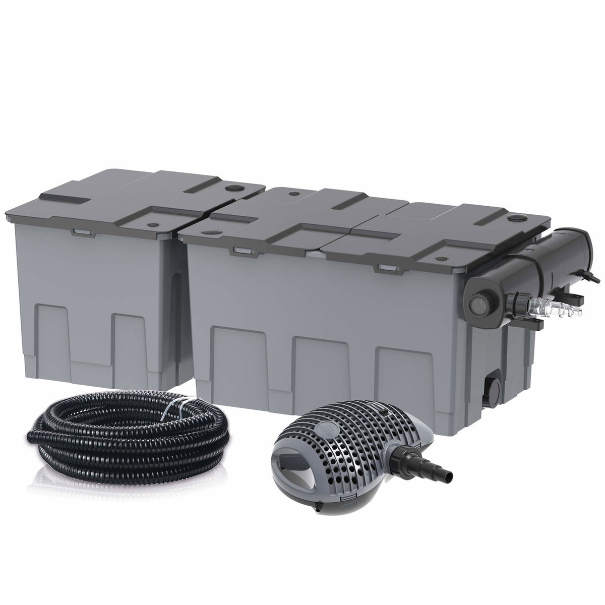 Kit filtre multichambre Heissner – 40 000 l, UVC 36 W
