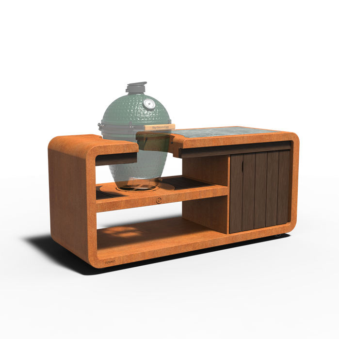 Îlot de cuisine pour kamado Atelier - plan céramique - Aquigarden