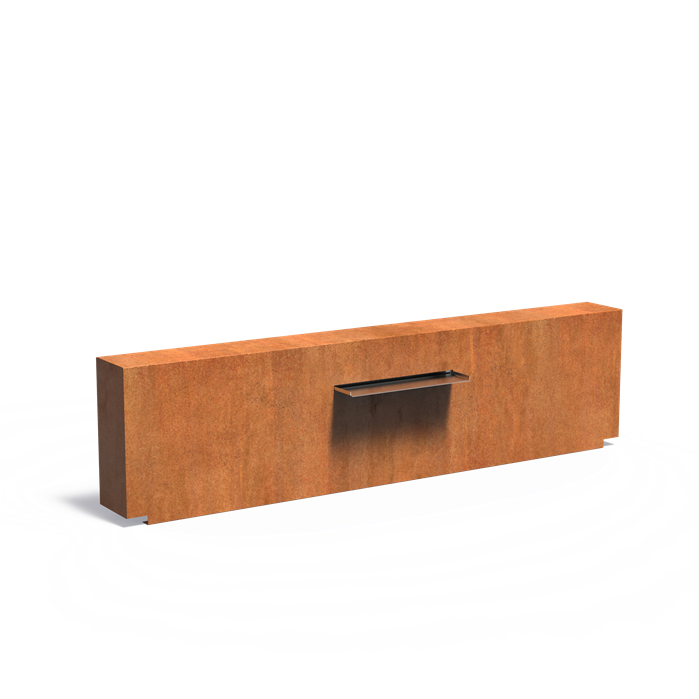 Mur d'eau Cascade pour bassin en acier corten - Aquigarden