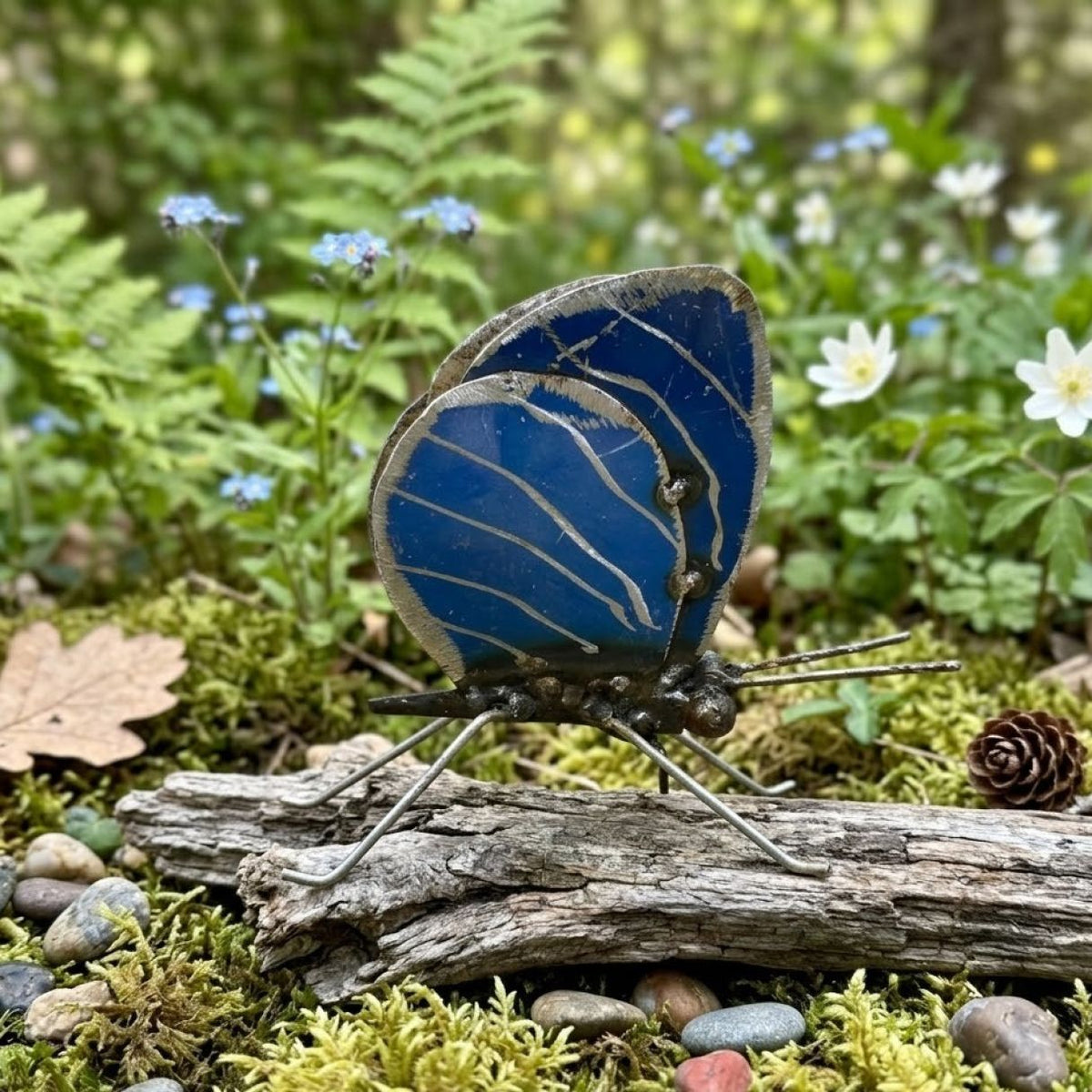 Papillon à poser bleu