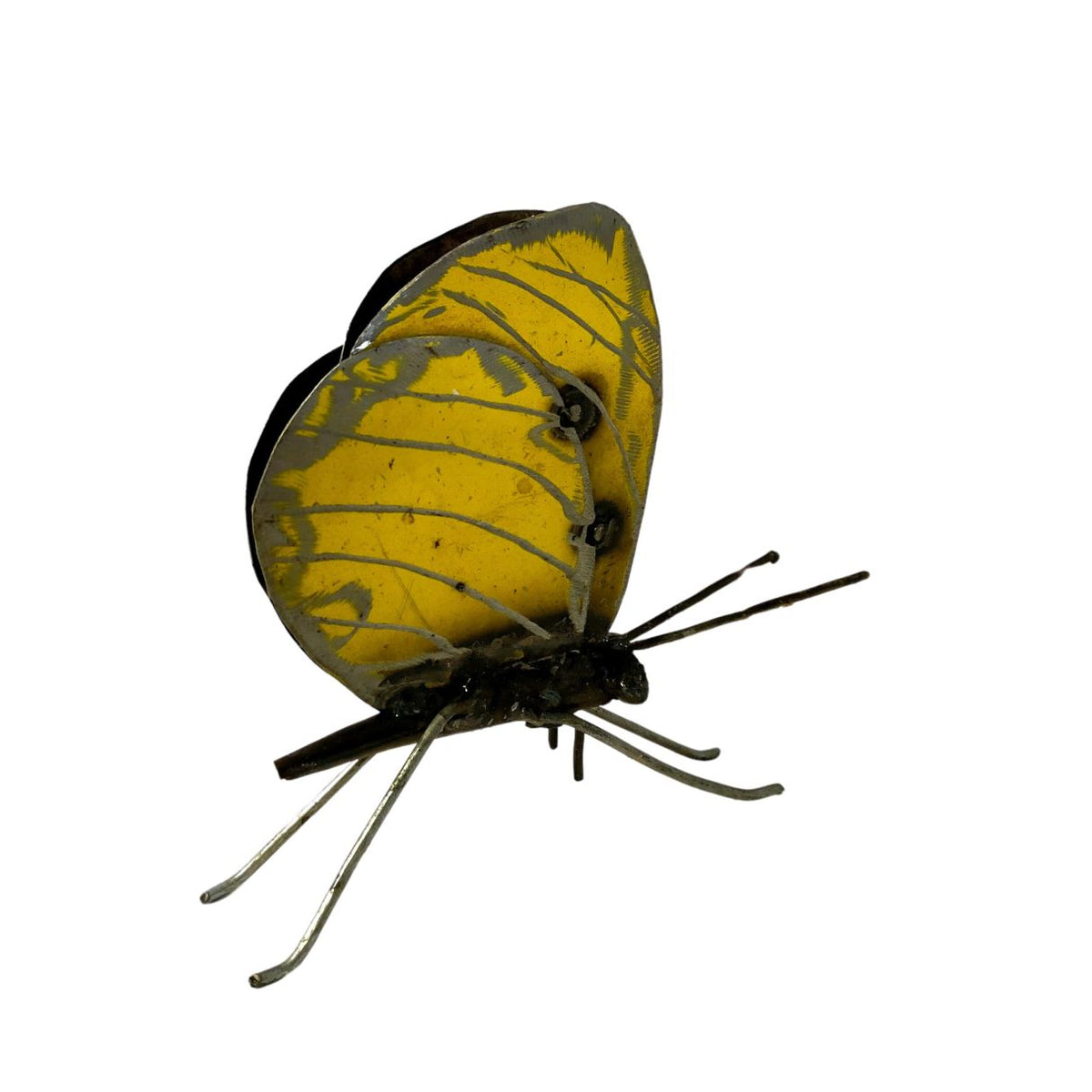 Papillon à poser jaune