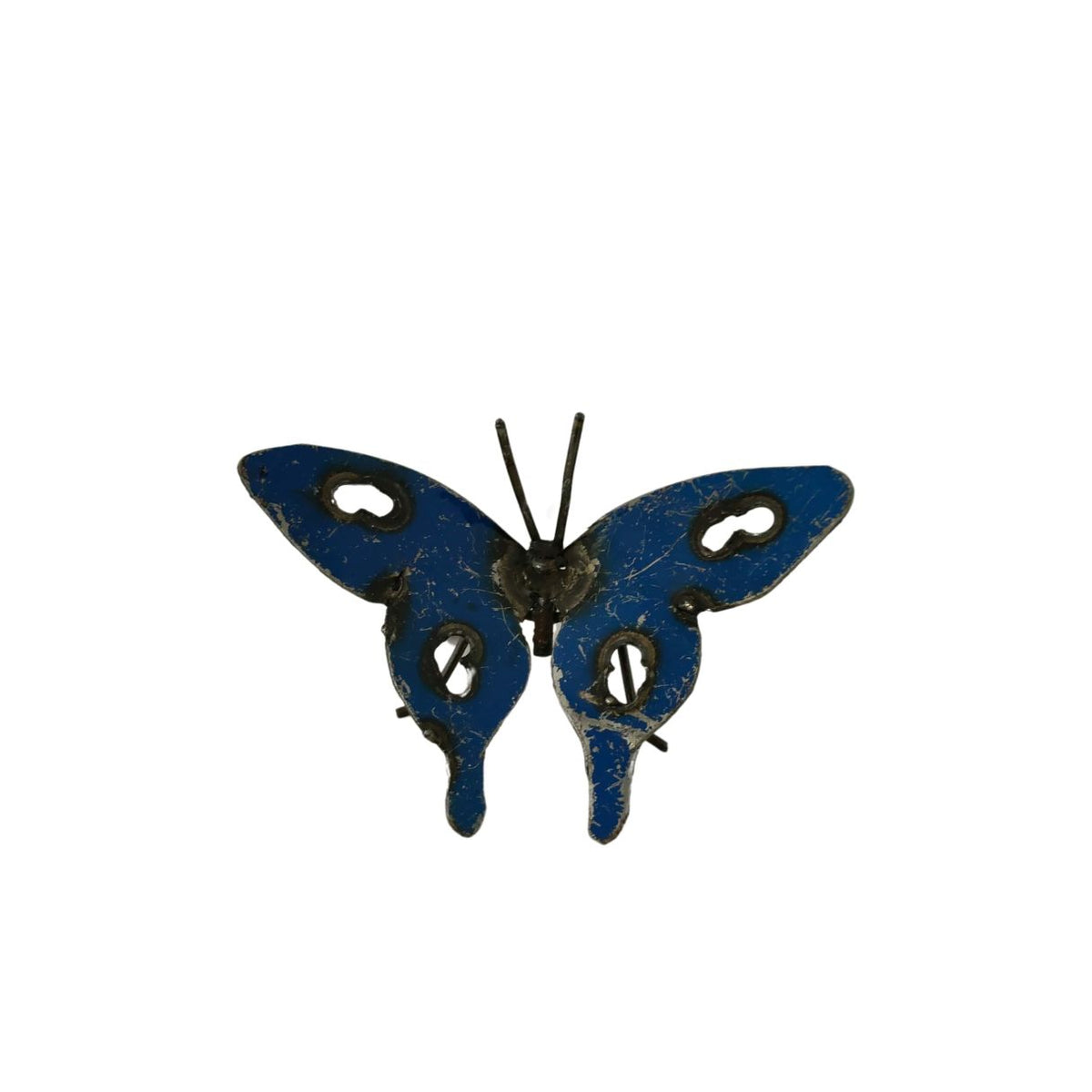 Papillon bleu découpé JEF12 pour mur