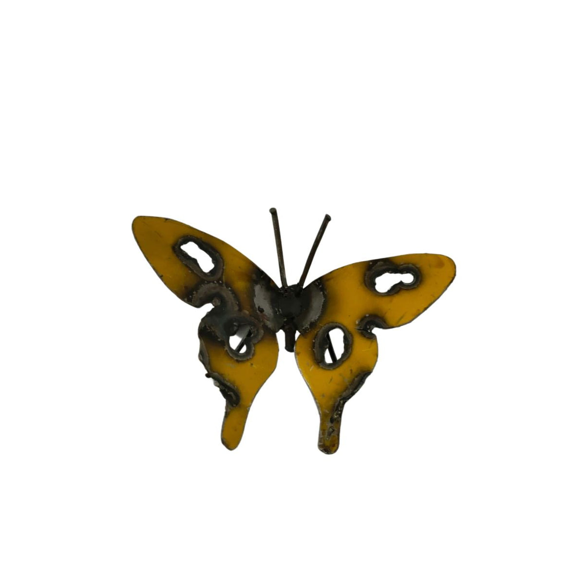 Papillon jaune découpé JEF12 pour mur