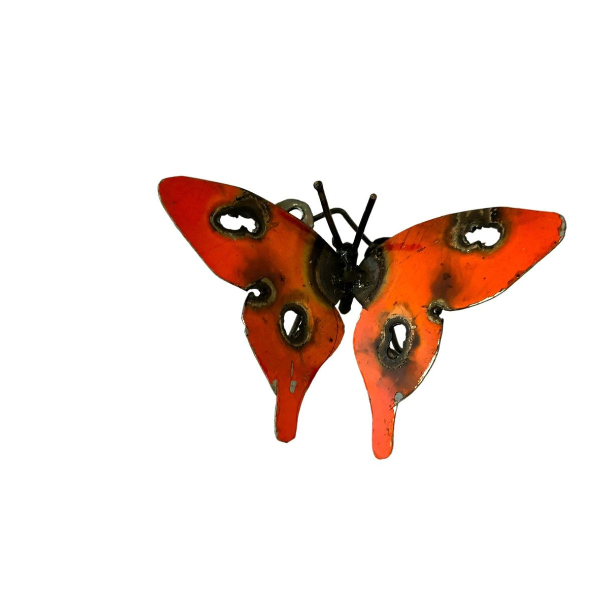 Papillon orange découpé JEF12 pour mur