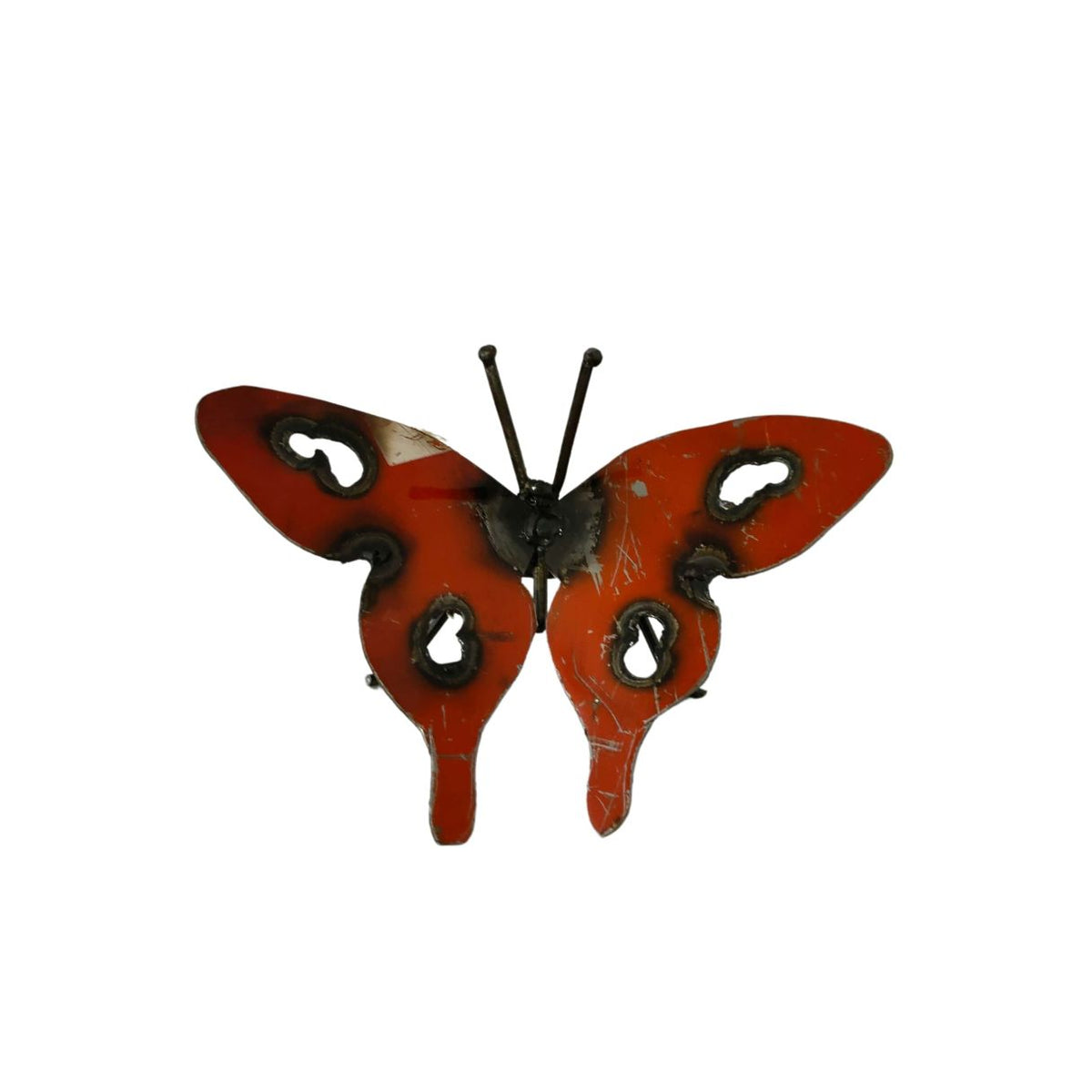 Papillon rouge découpé JEF12 pour mur
