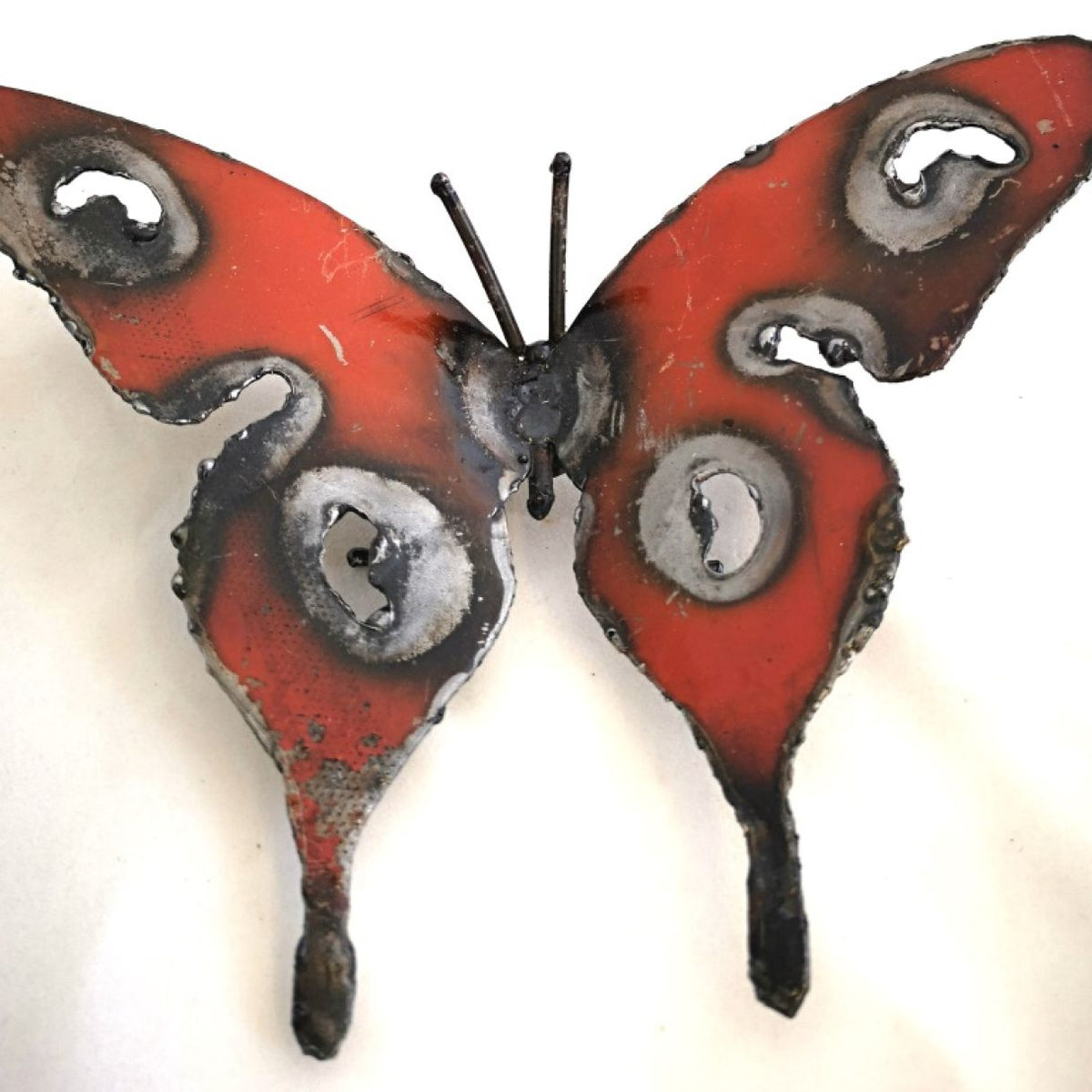 Papillon Rouge Découpé JEF80 pour Mur
