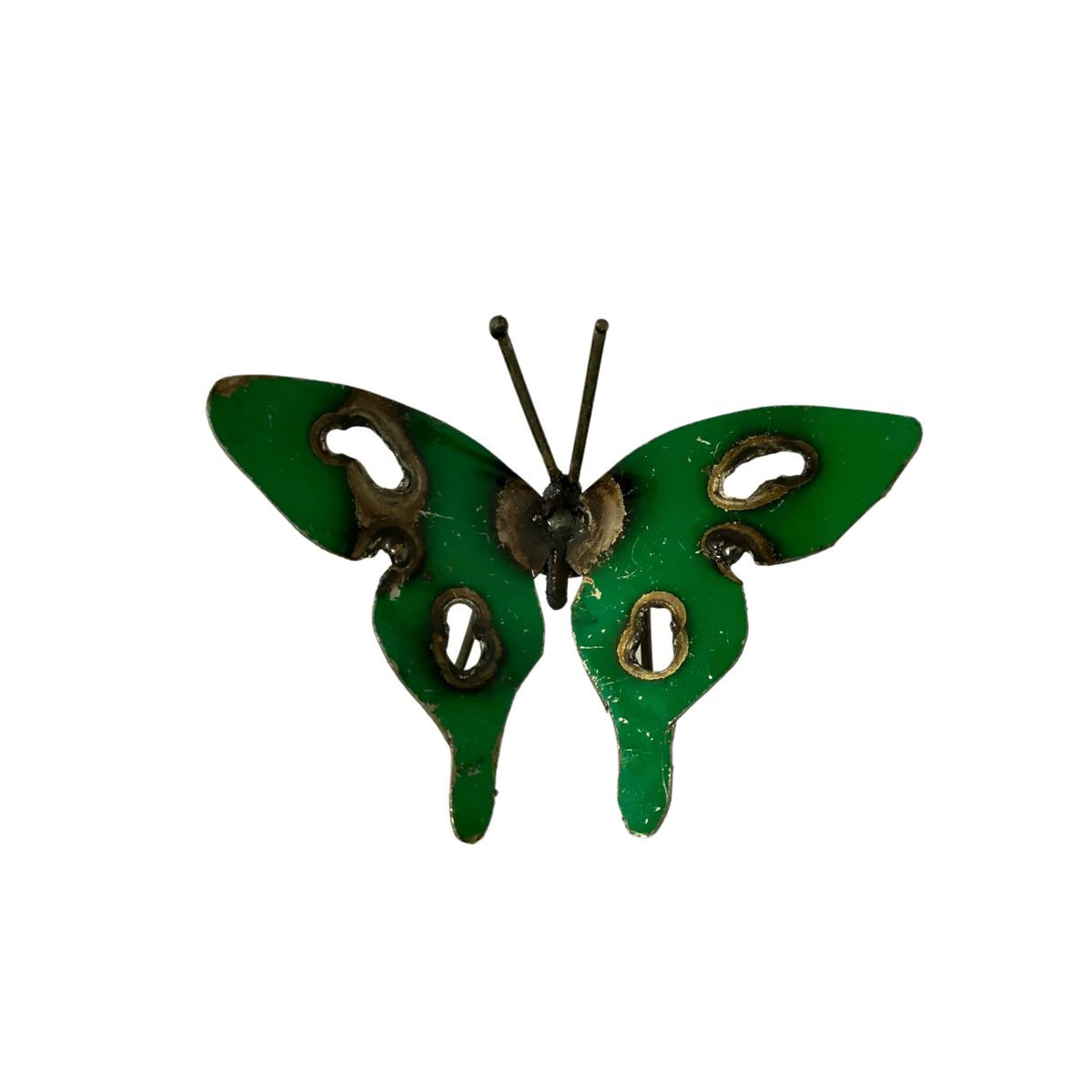 Papillon vert découpé JEF12 pour mur