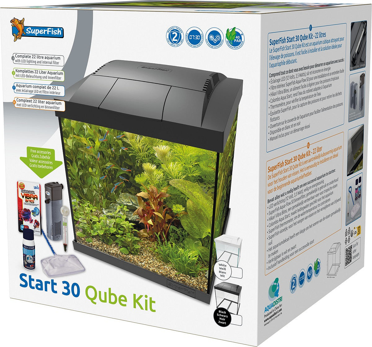 SuperFish START 30 Qube 22 L noir — emballage