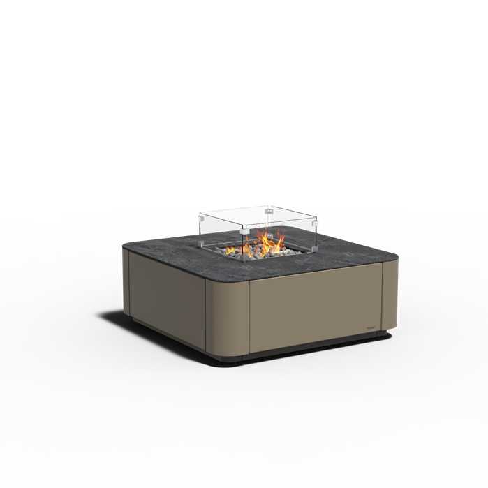 Table à feu gaz Atrium en aluminium - Aquigarden