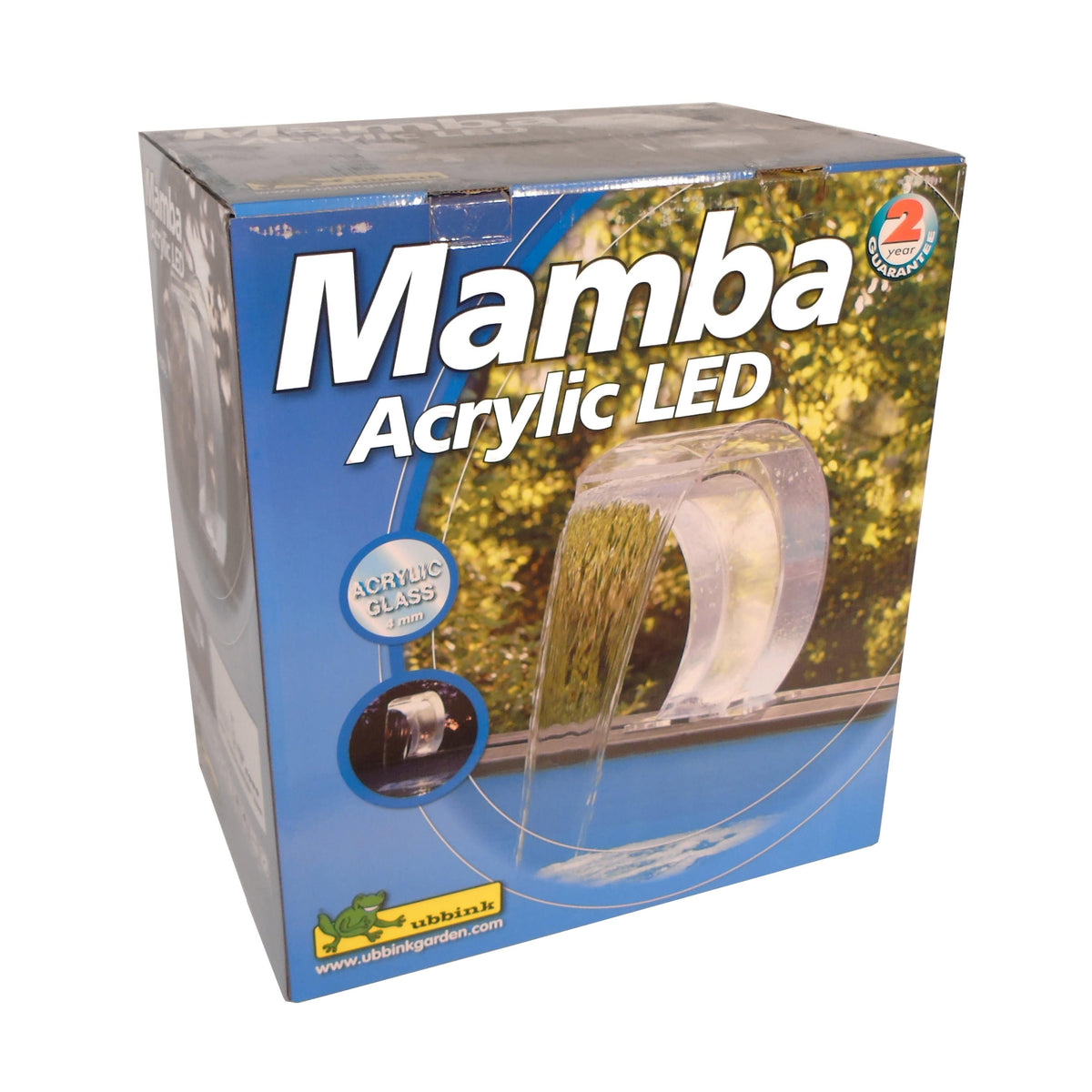 Ubbink Lame d'eau Mamba Acrylic Led  - cascade Etang & Piscine - Inox 316L - Lame d'eau pour piscine 871146504637 7504637