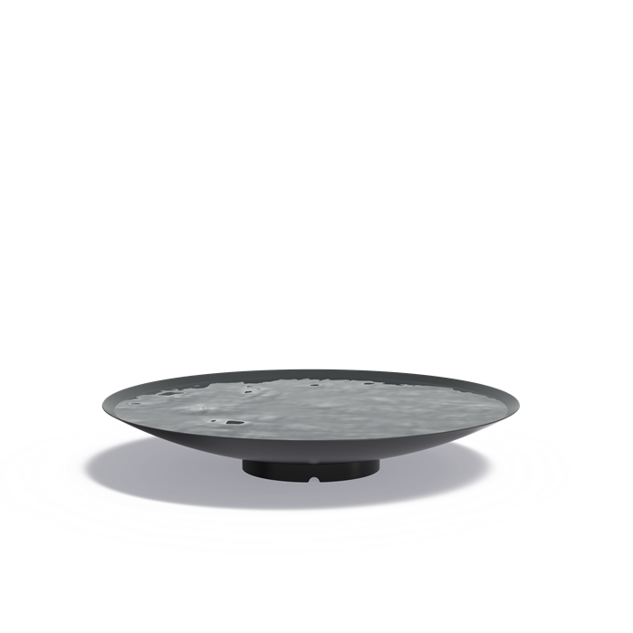 Vasque d'eau ronde Orbe anthracite en acier laqué - Aquigarden