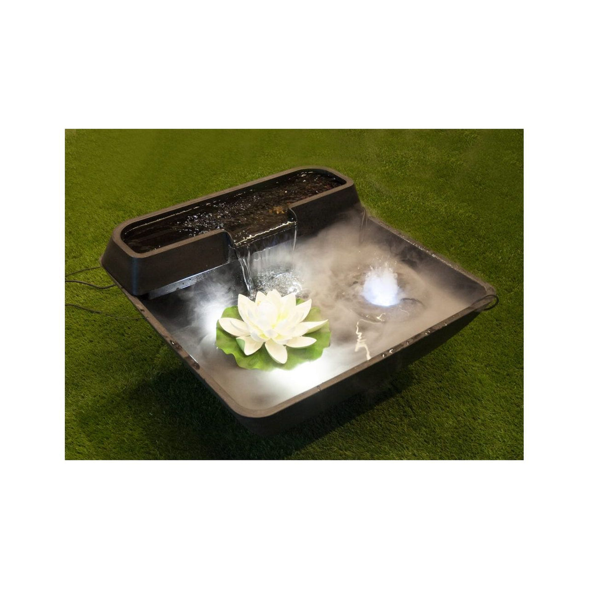 Bassin décoratif Fountain Pond Waterfall carré 75x35 cm - Velda