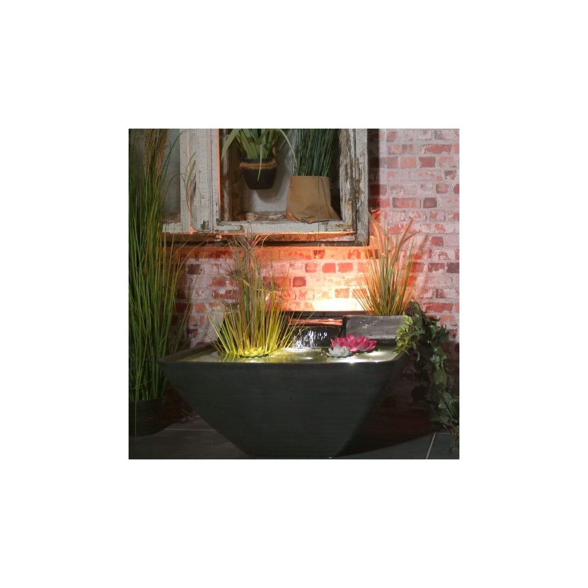 Bassin décoratif Fountain Pond Waterfall carré 75x35 cm - Velda