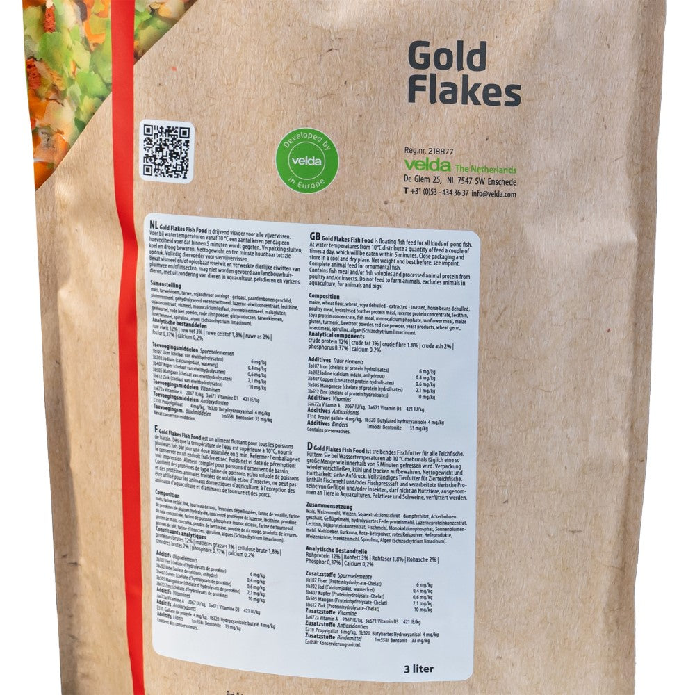 Nourriture pour poissons Gold Flakes Fish Food 3000 ml - Velda