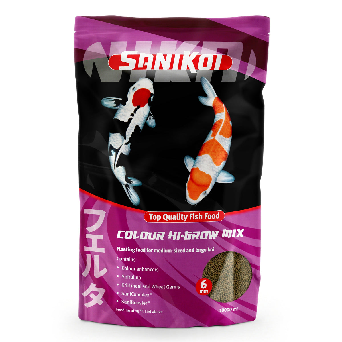 Nourriture pour poissons Colour Hi-Grow Mix 6 mm 10 l - SaniKoi