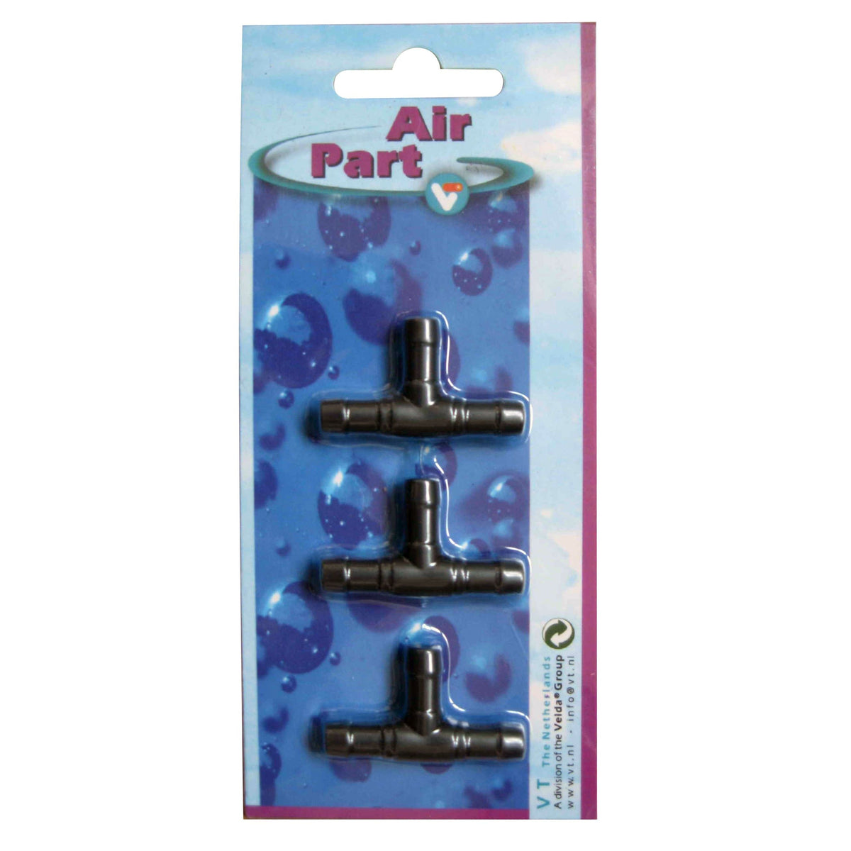 Raccord d’air en T 6/9 mm 3 pièces - Velda